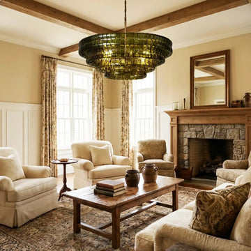 Ghiaccio Glass Round Chandelier 24" 36" 48" 60"-Jecanoli