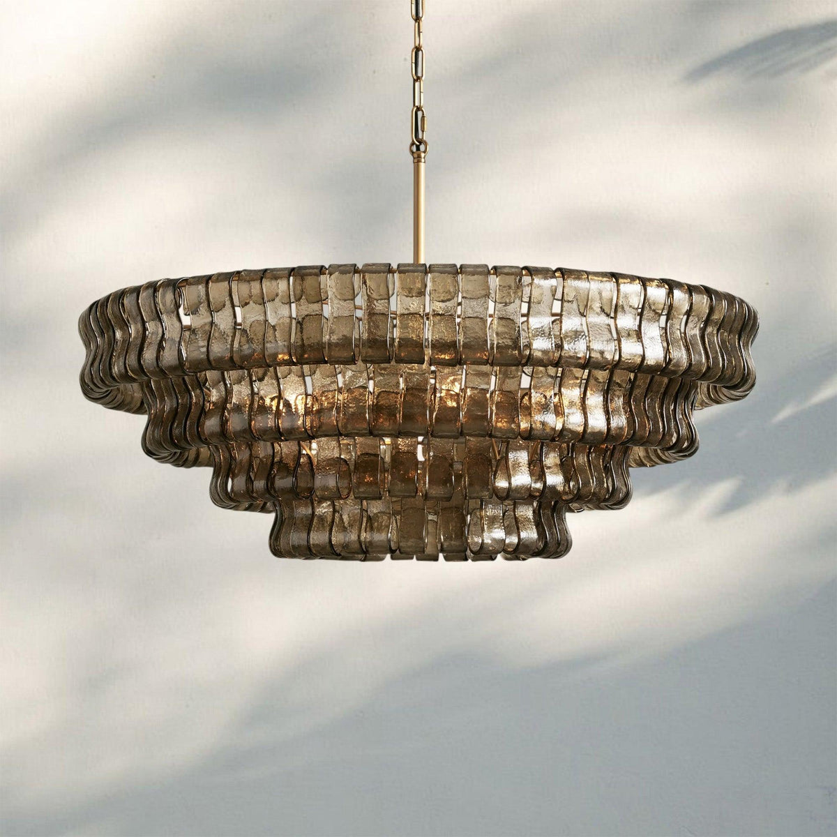 Ghiaccio Glass Round Chandelier 24" 36" 48" 60"-Jecanoli