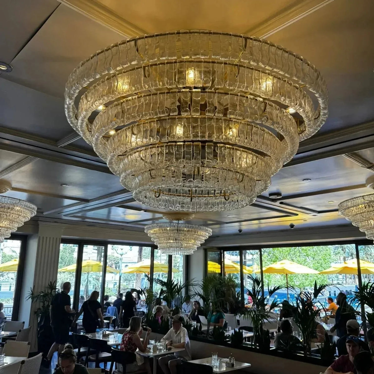 Ghiaccio Glass Round Chandelier 24" 36" 48" 60"-Jecanoli