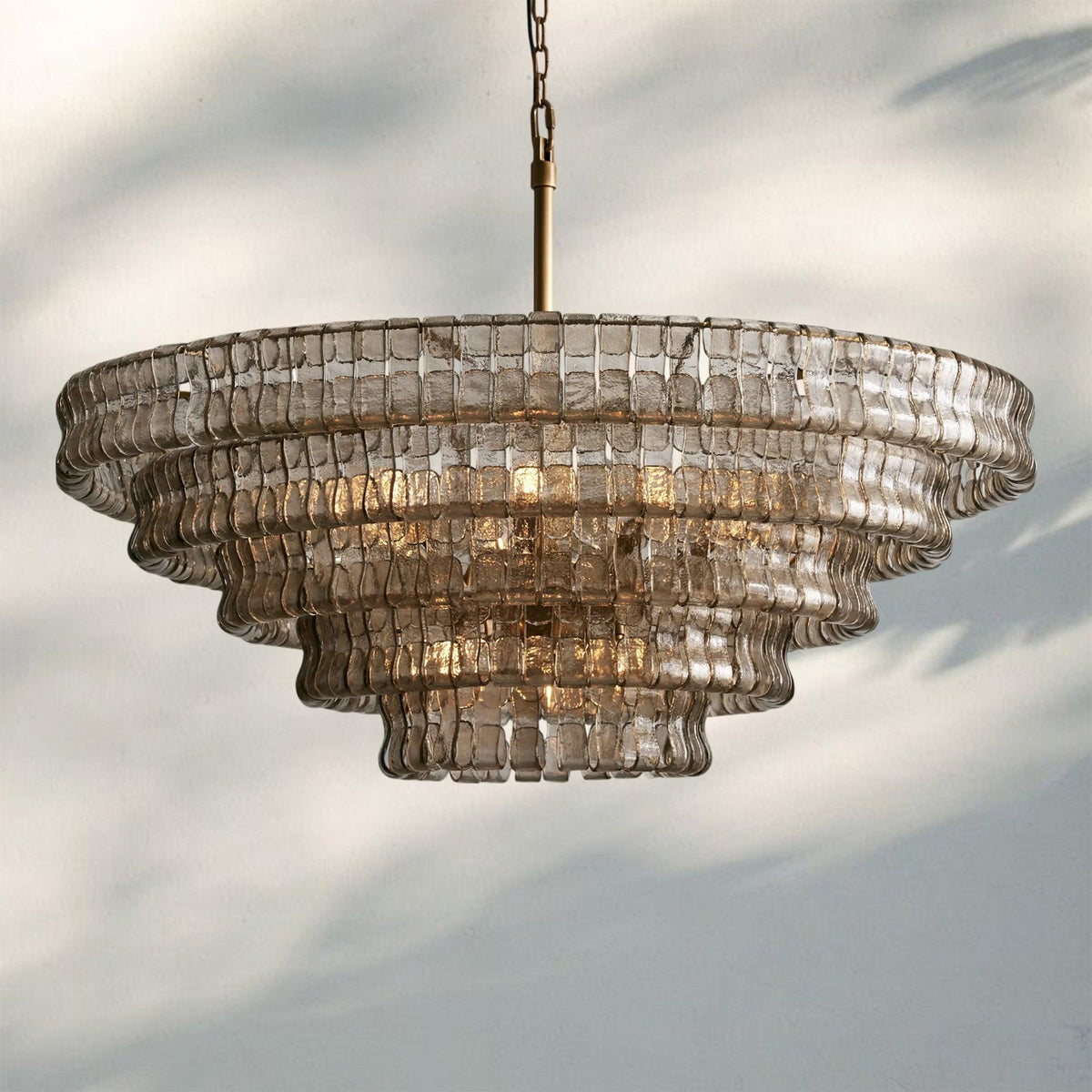 Ghiaccio Glass Round Chandelier 24" 36" 48" 60"-Jecanoli
