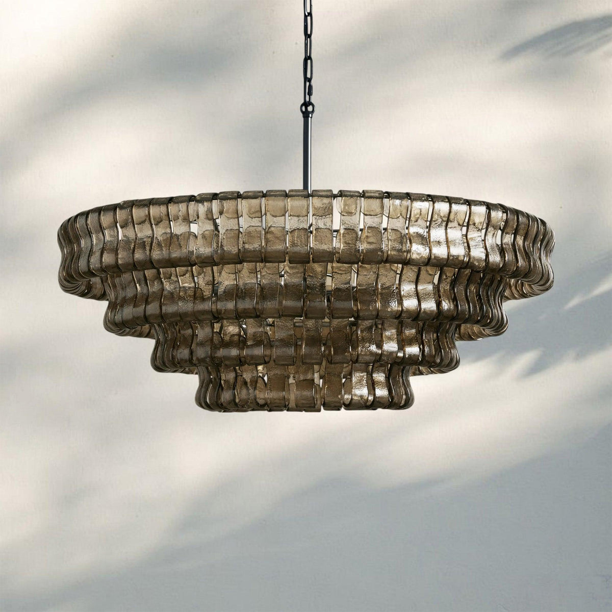 Ghiaccio Glass Round Chandelier 24" 36" 48" 60"-Jecanoli