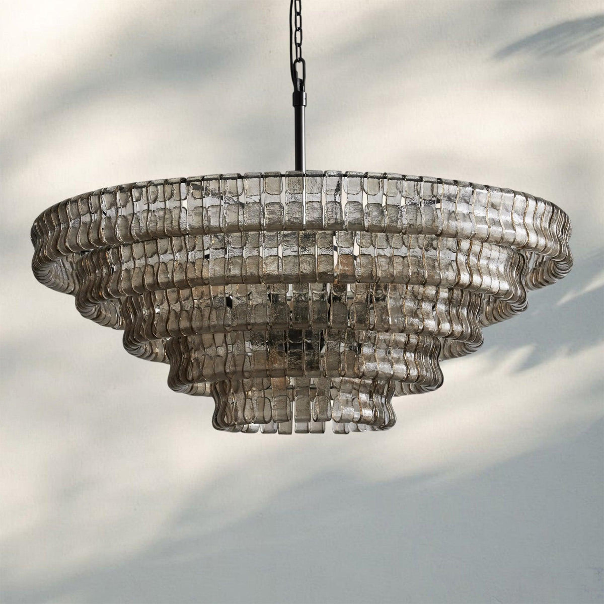 Ghiaccio Glass Round Chandelier 24" 36" 48" 60"-Jecanoli