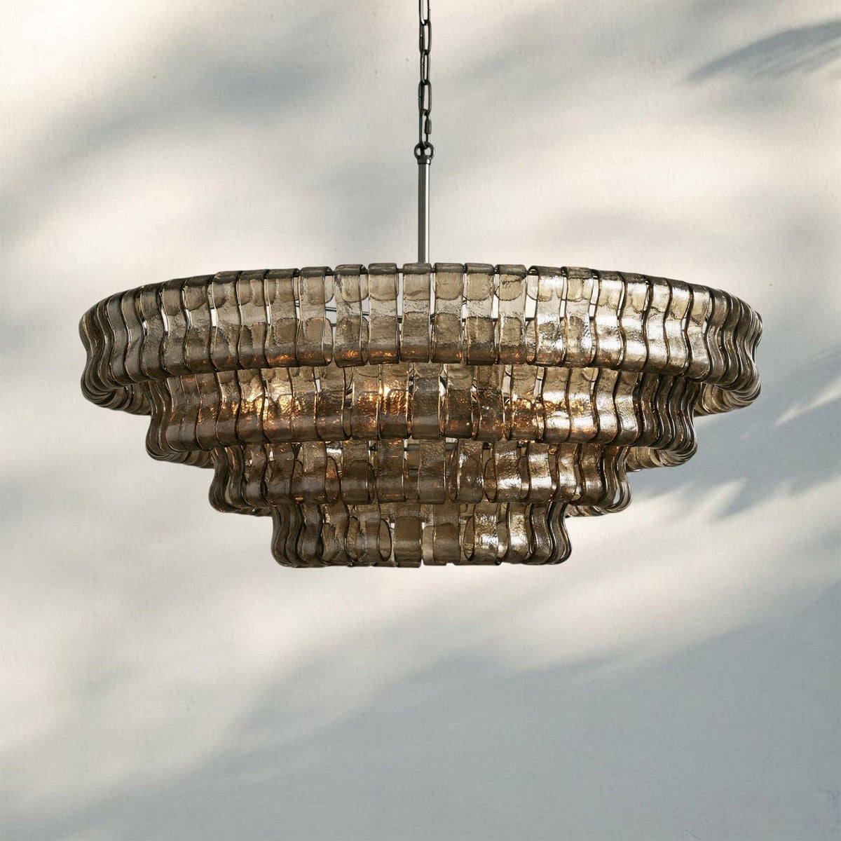 Ghiaccio Glass Round Chandelier 24" 36" 48" 60"-Jecanoli