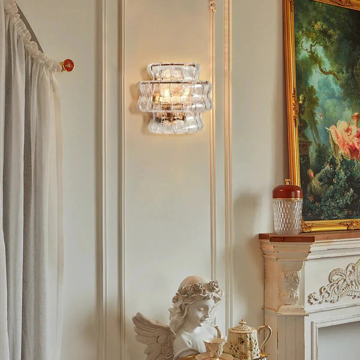 Ghiaccio Glass Wall Sconce-Jecanoli