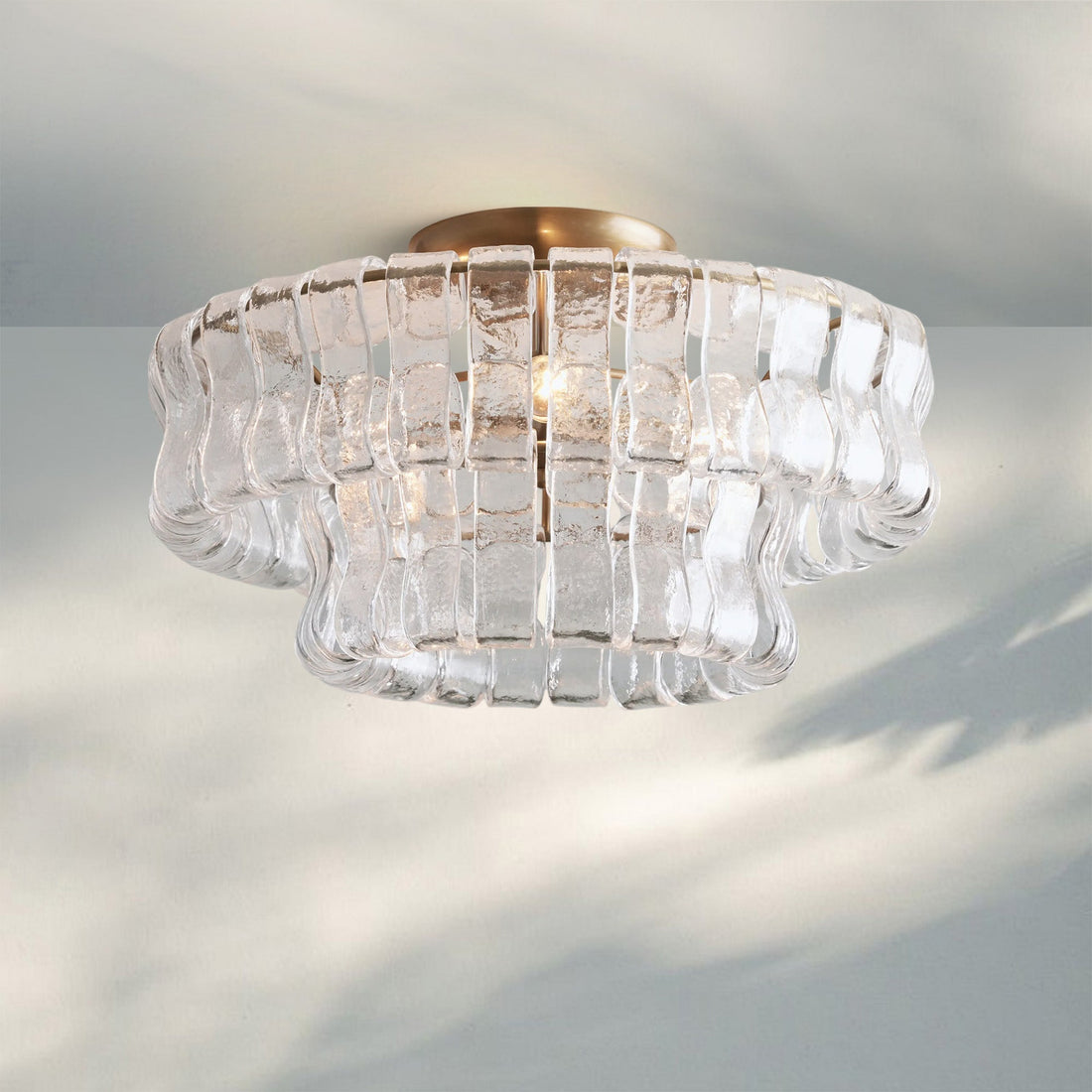 Ghiaccio Modern Glass Flushmount-Jecanoli