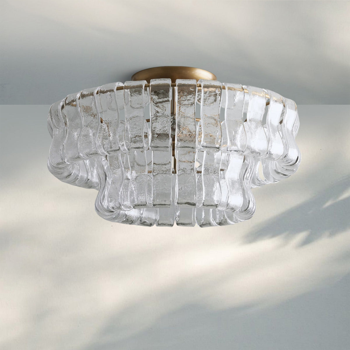 Ghiaccio Modern Glass Flushmount-Jecanoli