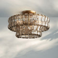 Ghiaccio Modern Glass Flushmount-Jecanoli