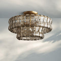 Ghiaccio Modern Glass Flushmount-Jecanoli