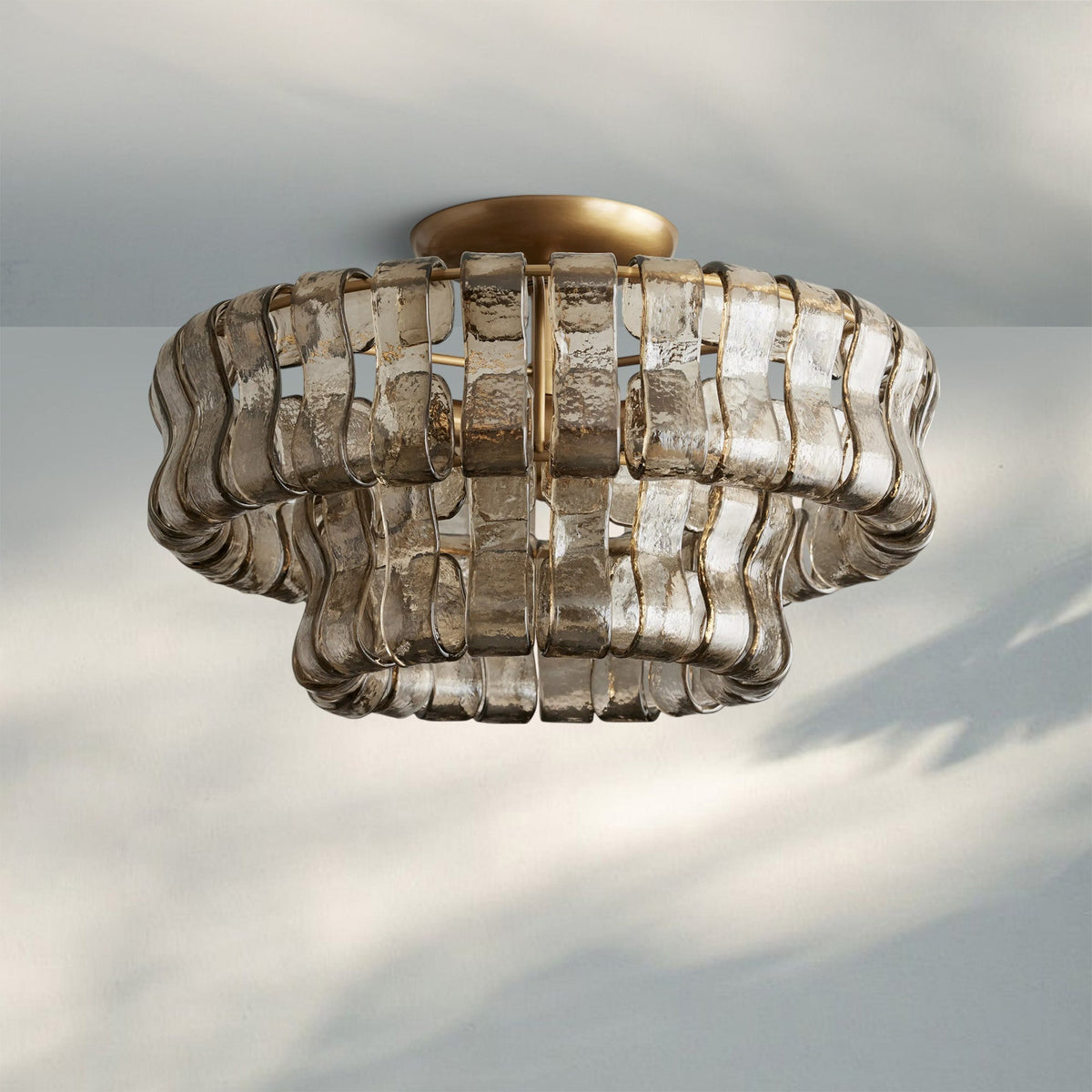 Ghiaccio Modern Glass Flushmount-Jecanoli