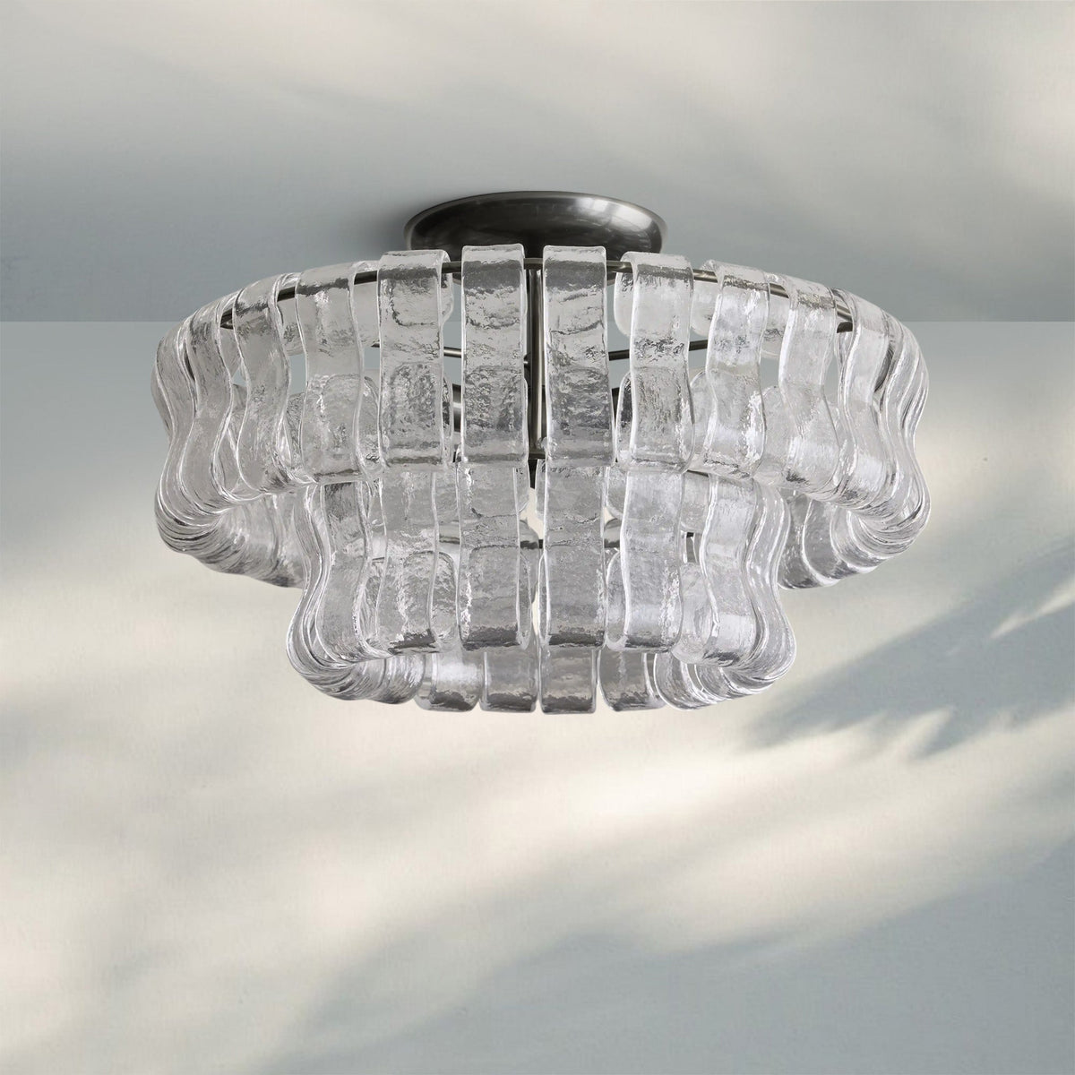 Ghiaccio Modern Glass Flushmount-Jecanoli