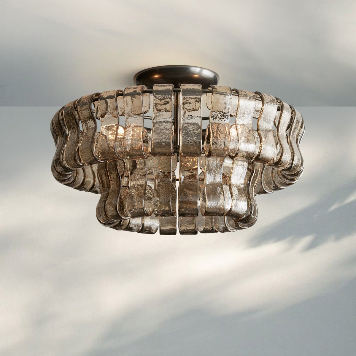 Ghiaccio Modern Glass Flushmount-Jecanoli