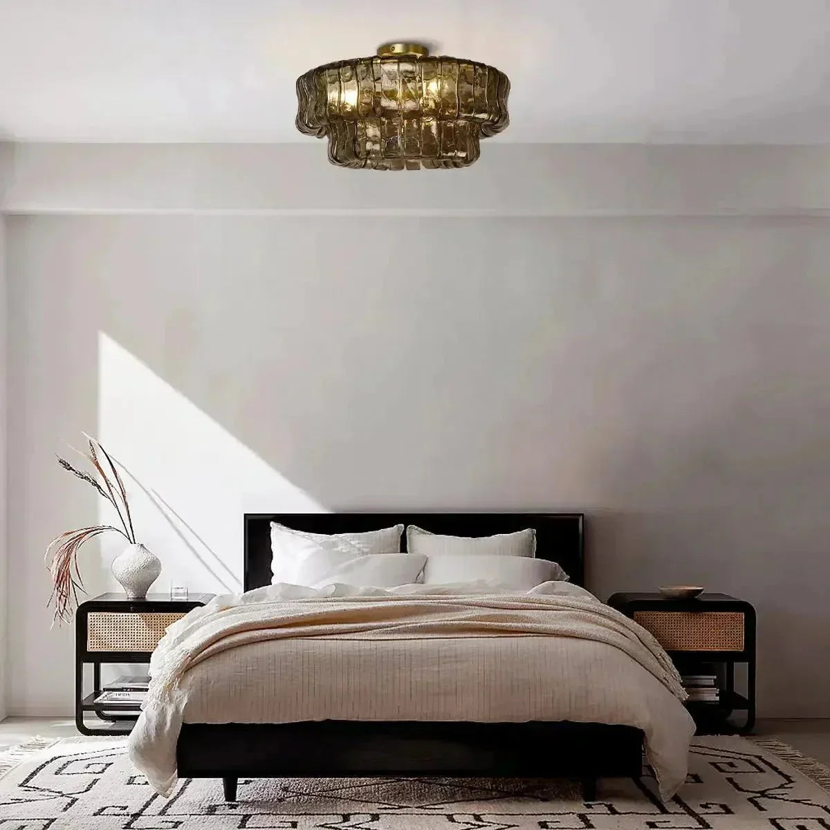 Ghiaccio Modern Glass Flushmount-Jecanoli