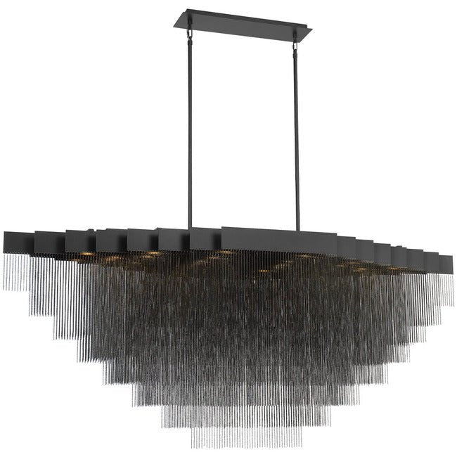 Gildora Linear Chandelier - Black72.8”Jecanoli