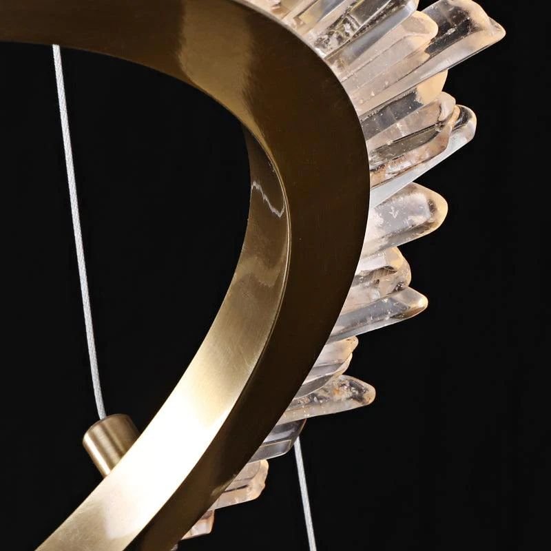 Gina Rock Crystal Ring Chandelier - 14.7" DJecanoli