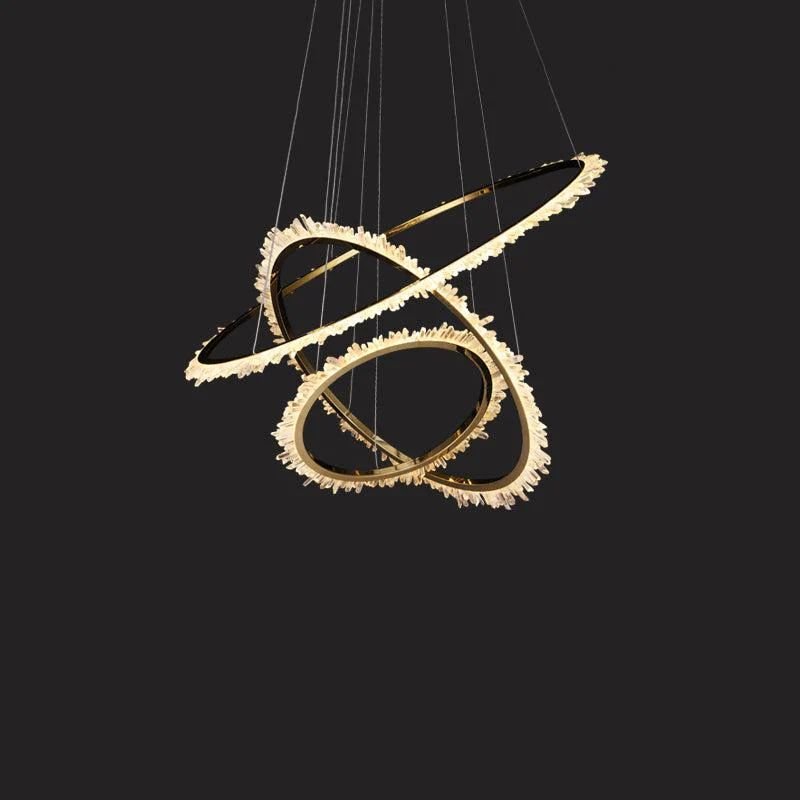 Gina Rock Crystal Ring Chandelier - 14.7" D+23.6" D+31.5" DJecanoli