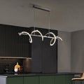 Gina Spiral Rock Crystal Chandelier,Linear Dining Room Chandelier - 39.4