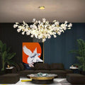 Ginkgo Branch Chandelier - All white leavesL120CM (L47¼