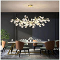 Ginkgo Branch Chandelier - All white leavesL150CM (L59