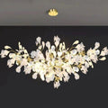 Ginkgo Branch Chandelier - All white leavesL150CM (L59