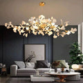 Ginkgo C Branch Chandelier - All white leaves200CM (78¾