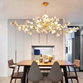 Ginkgo C Branch Chandelier - All white leaves150CM (59