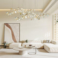 Ginkgo Special Chandelier - All white leavesL 150cm x H 65cm / L 59.1″ x H 25.6″Jecanoli
