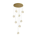Global Crystal Cluster Adjustable Luxury Staircase Modern Long Chandelier - Jecanoli