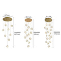 Global Crystal Cluster Adjustable Luxury Staircase Modern Long Chandelier - Jecanoli
