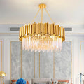 Astra Gold/Chrome Crystal Chandelier for Living Room & Dining Room-Crystal Chandelier-Jecanoli