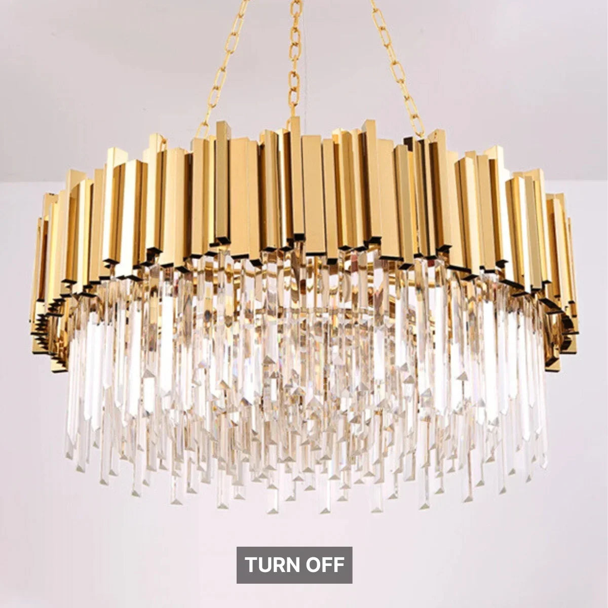 Astra Gold/Chrome Crystal Chandelier for Living Room & Dining Room-Crystal Chandelier-Jecanoli