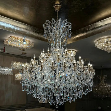 Grand Imperial Crystal Palace Chandelier for Mansion/Hotel Lobby/Banquet Hall - 54 Lights/D63"*H72.8"(D160cm*H185cm)/100kgWarm LightJecanoli