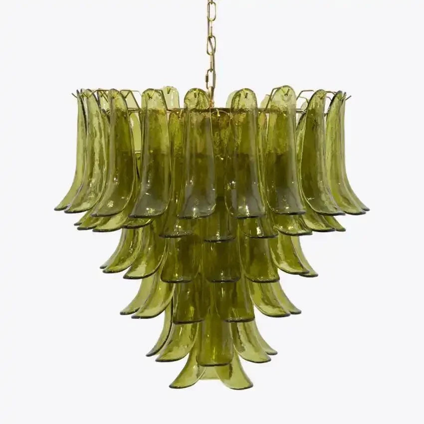 Green Petalo Murano Chandelier - 35.43"Jecanoli