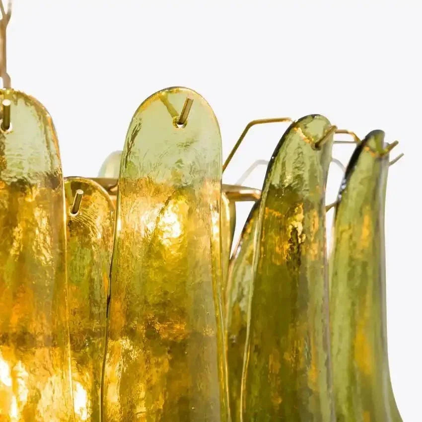 Green Petalo Murano Chandelier - 35.43"Jecanoli