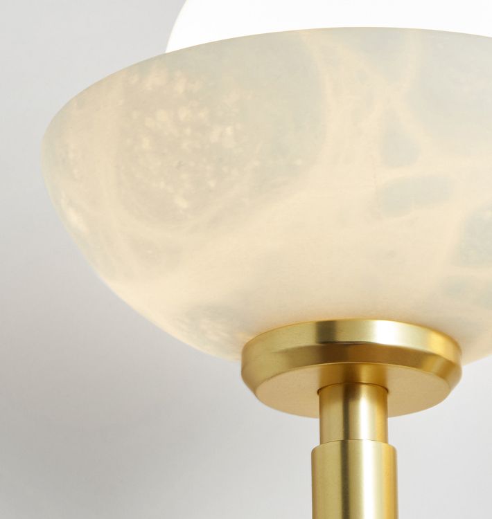 Alabaster Shade Greenwich Triple Wall Sconce-Jecanoli