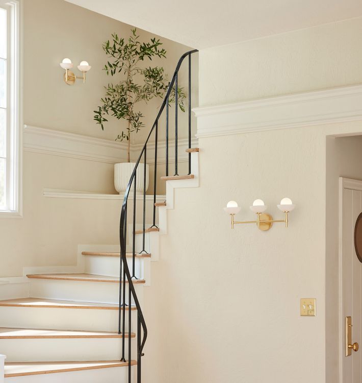 Alabaster Shade Greenwich Triple Wall Sconce-Jecanoli