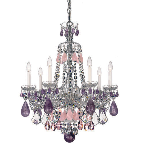 Halstead Rock Crystal 7-Light Chandelier 24"