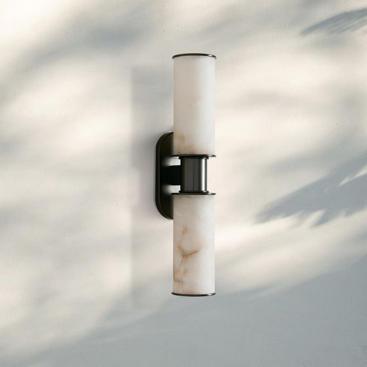 Harline Alabaster 2-Light Wall Sconce-Jecanoli