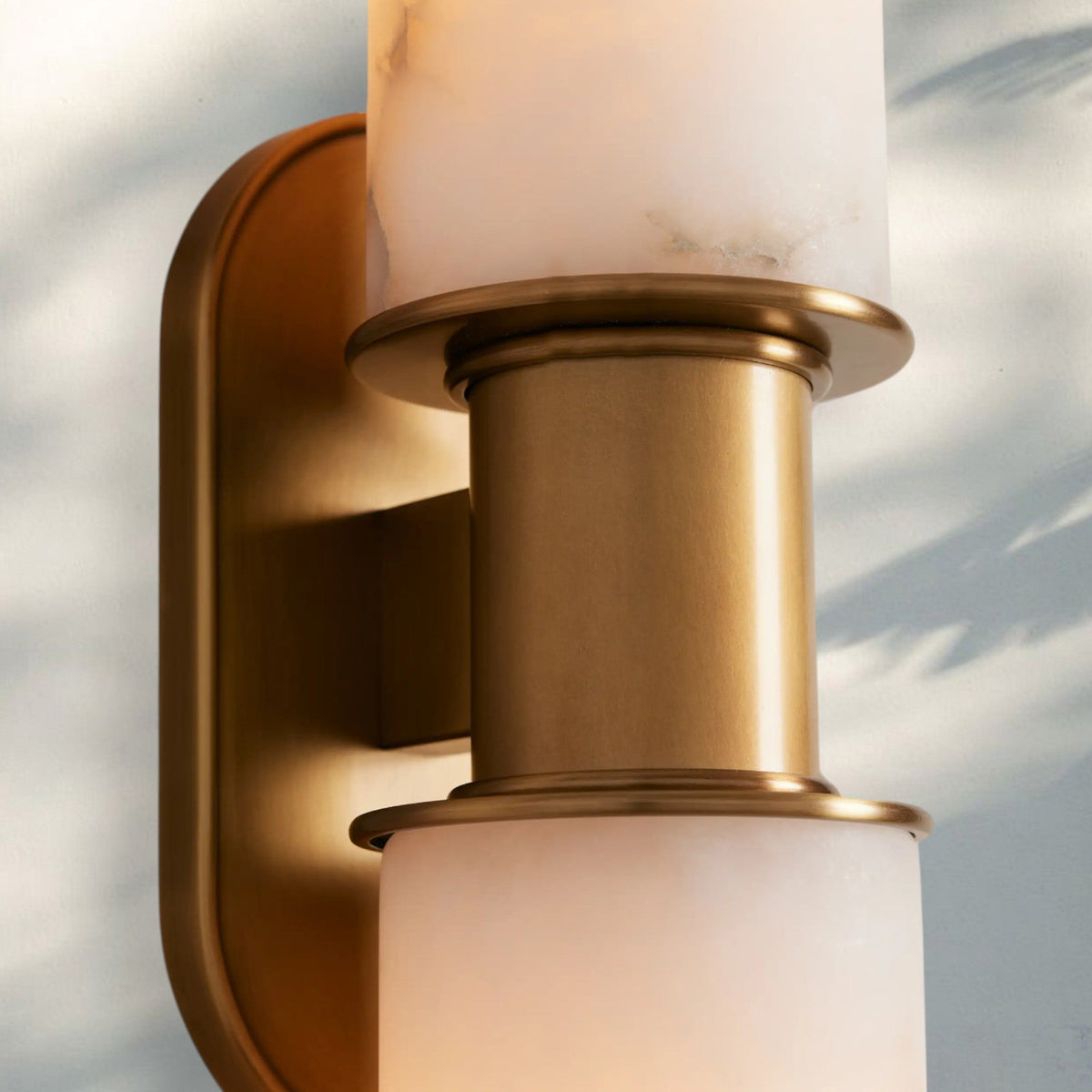 Harline Alabaster 2-Light Wall Sconce-Jecanoli