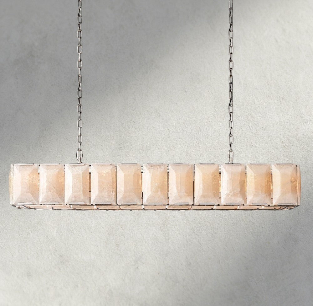 Harlow Calcite Rectangular Chandelier 42", 54", 62", 74"-chandelier-Jecanoli