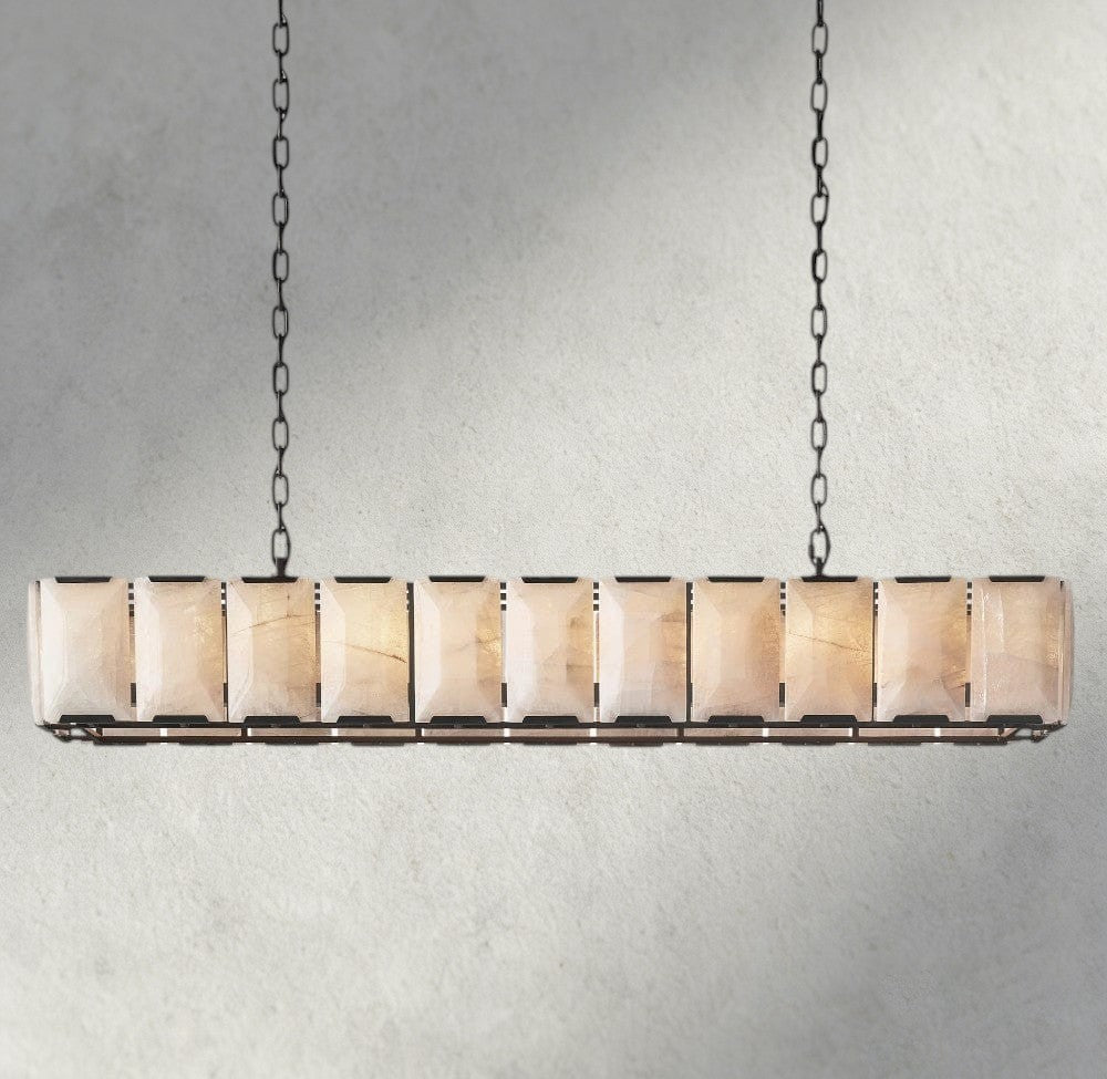 Harlow Calcite Rectangular Chandelier 42", 54", 62", 74"-chandelier-Jecanoli
