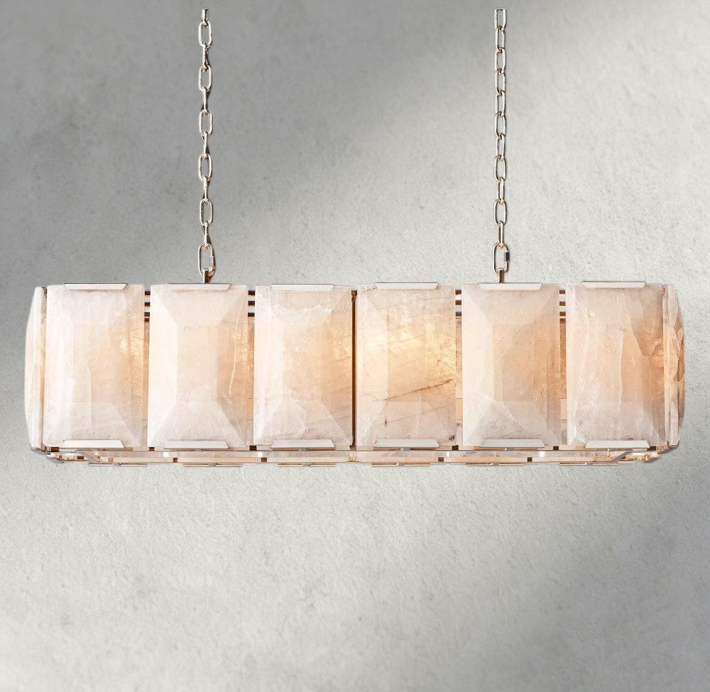 Harlow Calcite Rectangular Chandelier 42", 54", 62", 74"-chandelier-Jecanoli