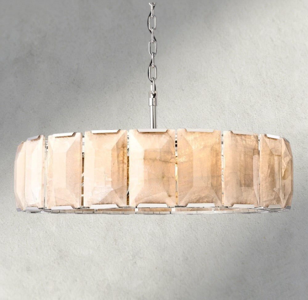 Harlow Calcite Round Chandelier 19", 31", 43", 60"-chandelier-Jecanoli