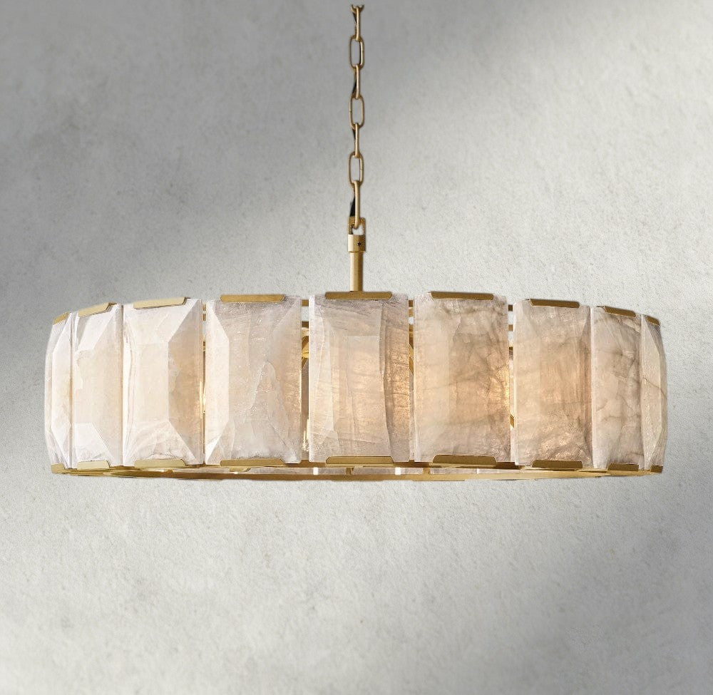 Harlow Calcite Round Chandelier 19", 31", 43", 60"-chandelier-Jecanoli