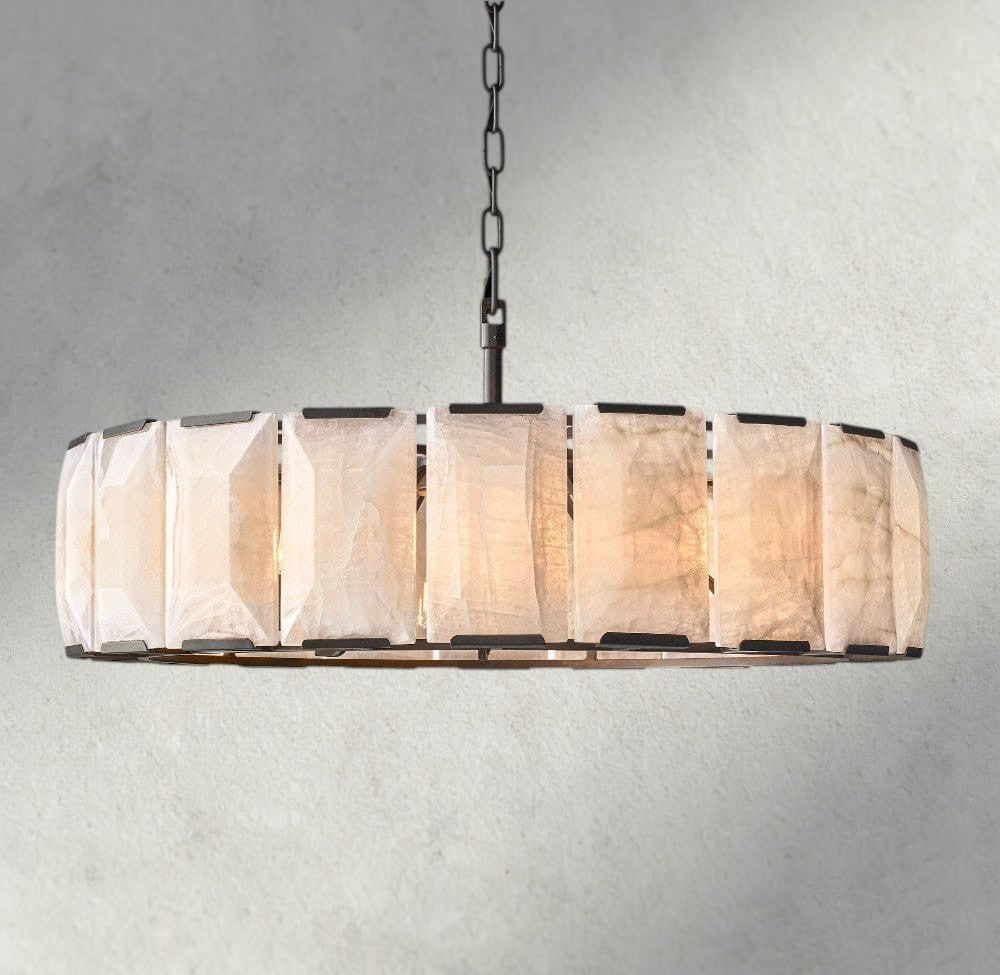 Harlow Calcite Round Chandelier 19", 31", 43", 60"-chandelier-Jecanoli
