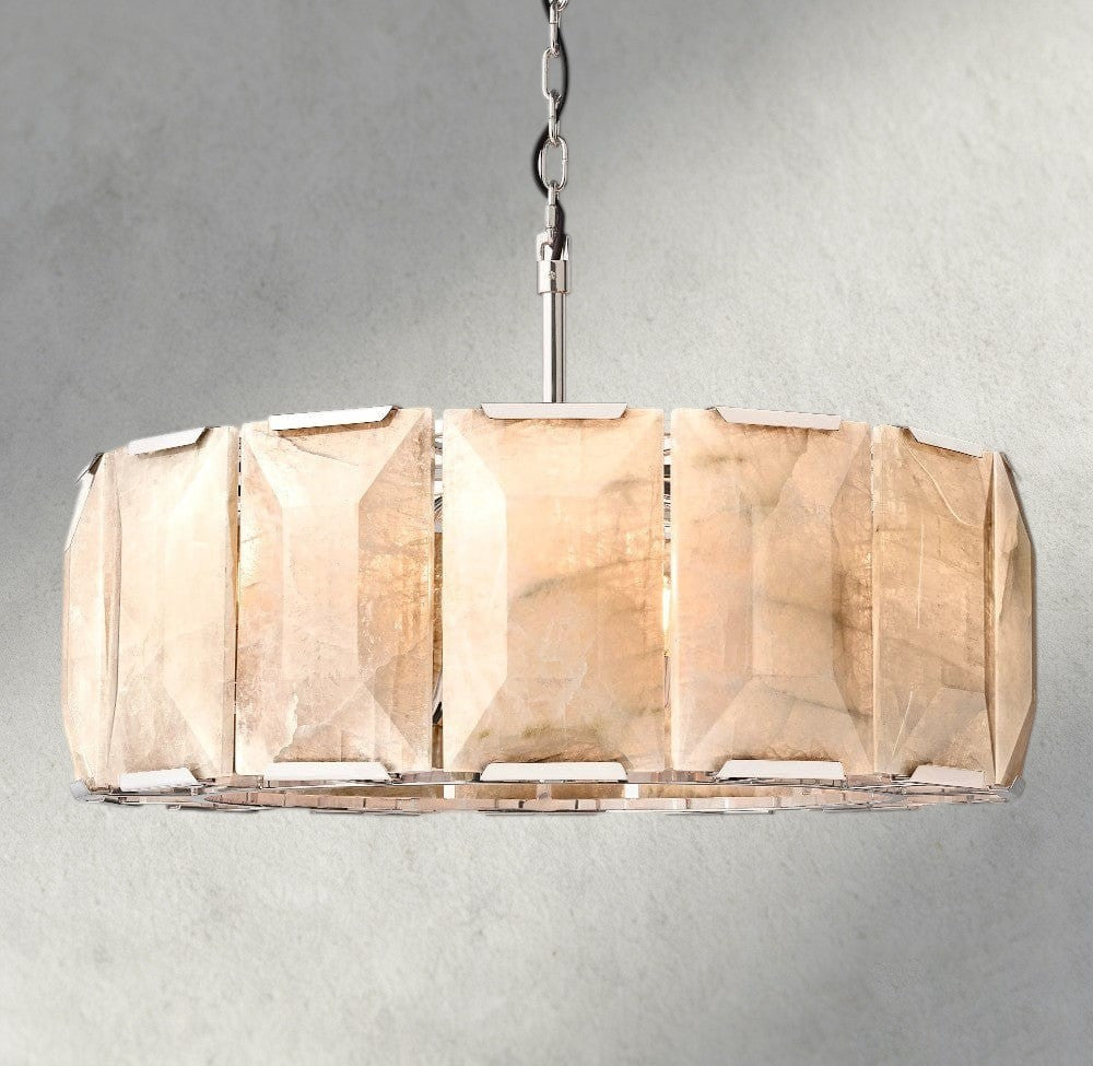 Harlow Calcite Round Chandelier 19", 31", 43", 60"-chandelier-Jecanoli