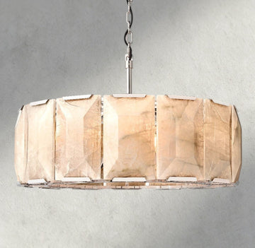 Harlow Calcite Round Chandelier 19", 31", 43", 60"-chandelier-Jecanoli