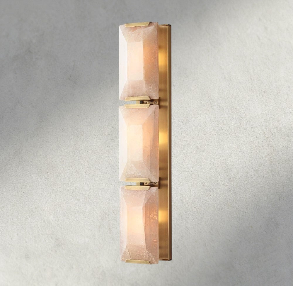 Harlow Calcite Triple Sconce-wall sconce-Jecanoli