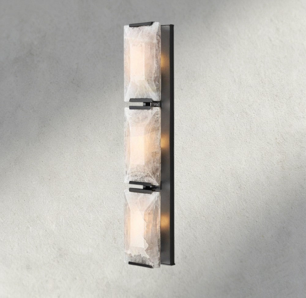 Harlow Calcite Triple Sconce-wall sconce-Jecanoli