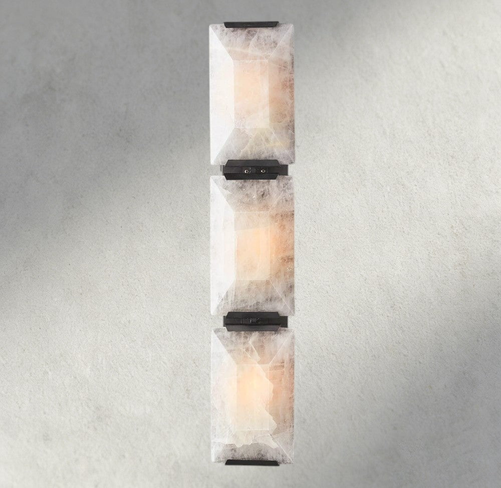 Harlow Calcite Triple Sconce-wall sconce-Jecanoli