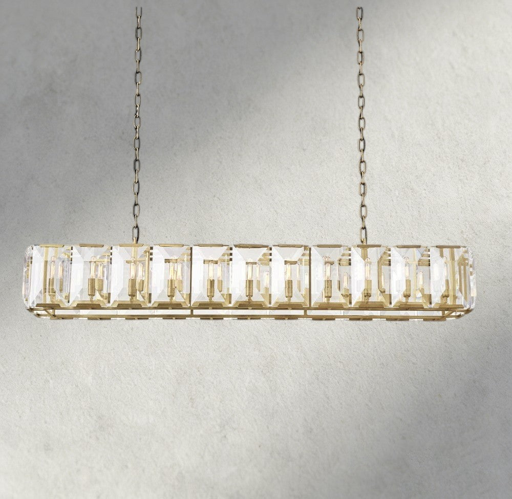 Harlow Crystal Rectangular Chandelier 42", 54", 62", 74"-chandelier-Jecanoli